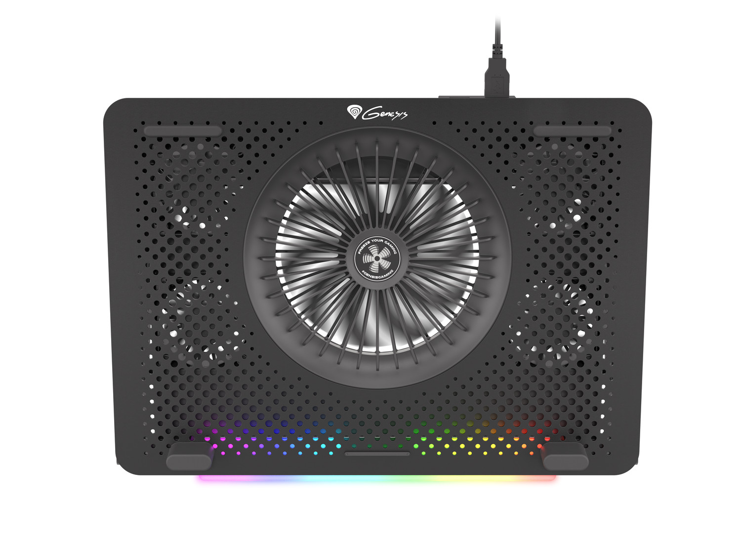 Chladiaca podložka pre NB Genesis Oxid 450 RGB do 15.6", hliníkové telo 