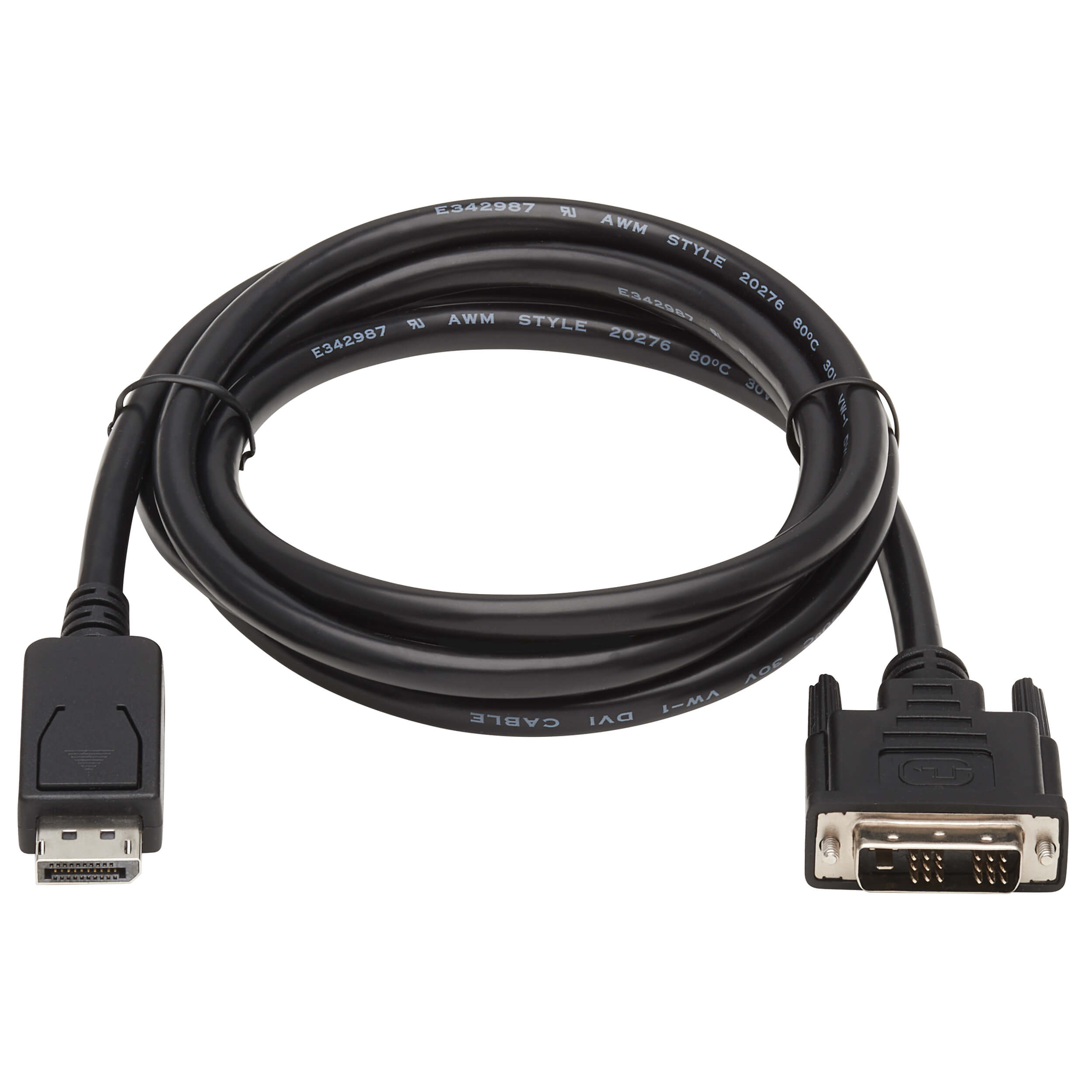 Tripplite Video kabel DisplayPort s aretací/ DVI Single Link(Samec/ Samec), Atibakt.Save-IT, černá, 1.8m 