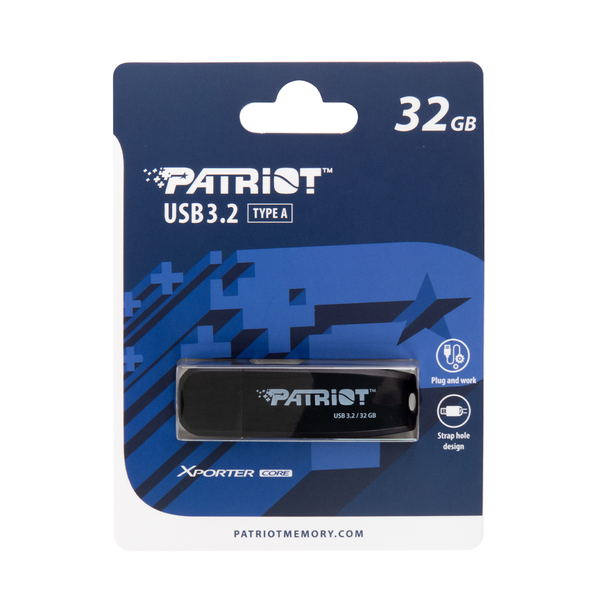 Patriot XPORTER CORE/ 32GB/ USB 3.2/ USB-A/ Černá 