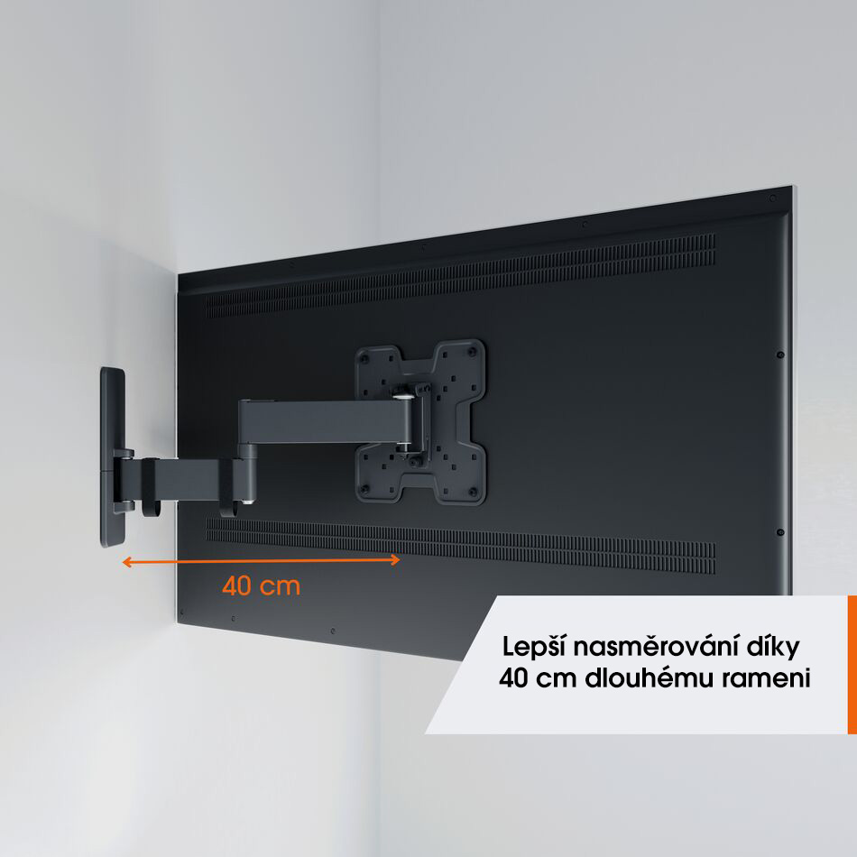 Vogel&quot;s TVM 1243, TV rameno s 3 kĺbmi pre obrazovky 19-43", 15 kg 