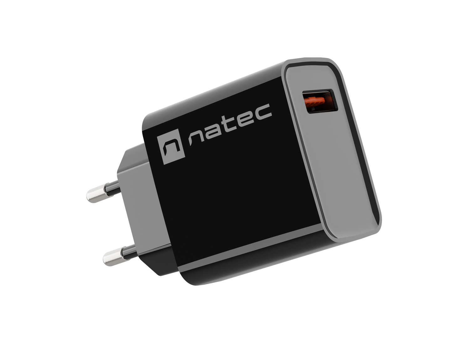 Univerzálna nabíjačka Natec RIBERA 18W 1X USB-A, čierna 