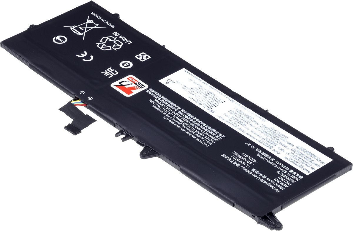 Batéria T6 Power pre Lenovo ThinkPad T490s, T495s, T14s Gen 1, 4950mAh, 57Wh, 3cell, Li-Pol 