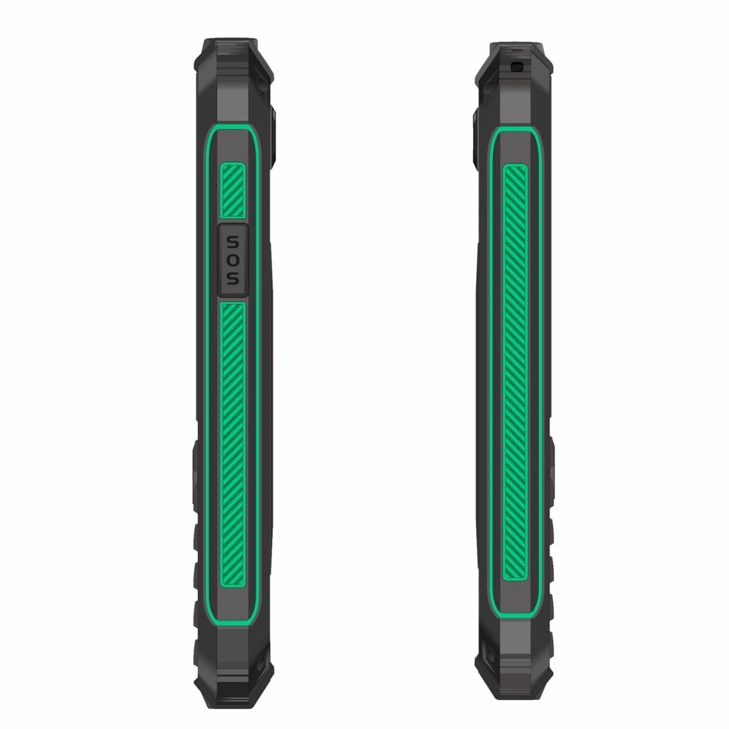 EVOLVEO StrongPhone W4, vodotesný odolný Dual SIM telefón, čierno-zelená 