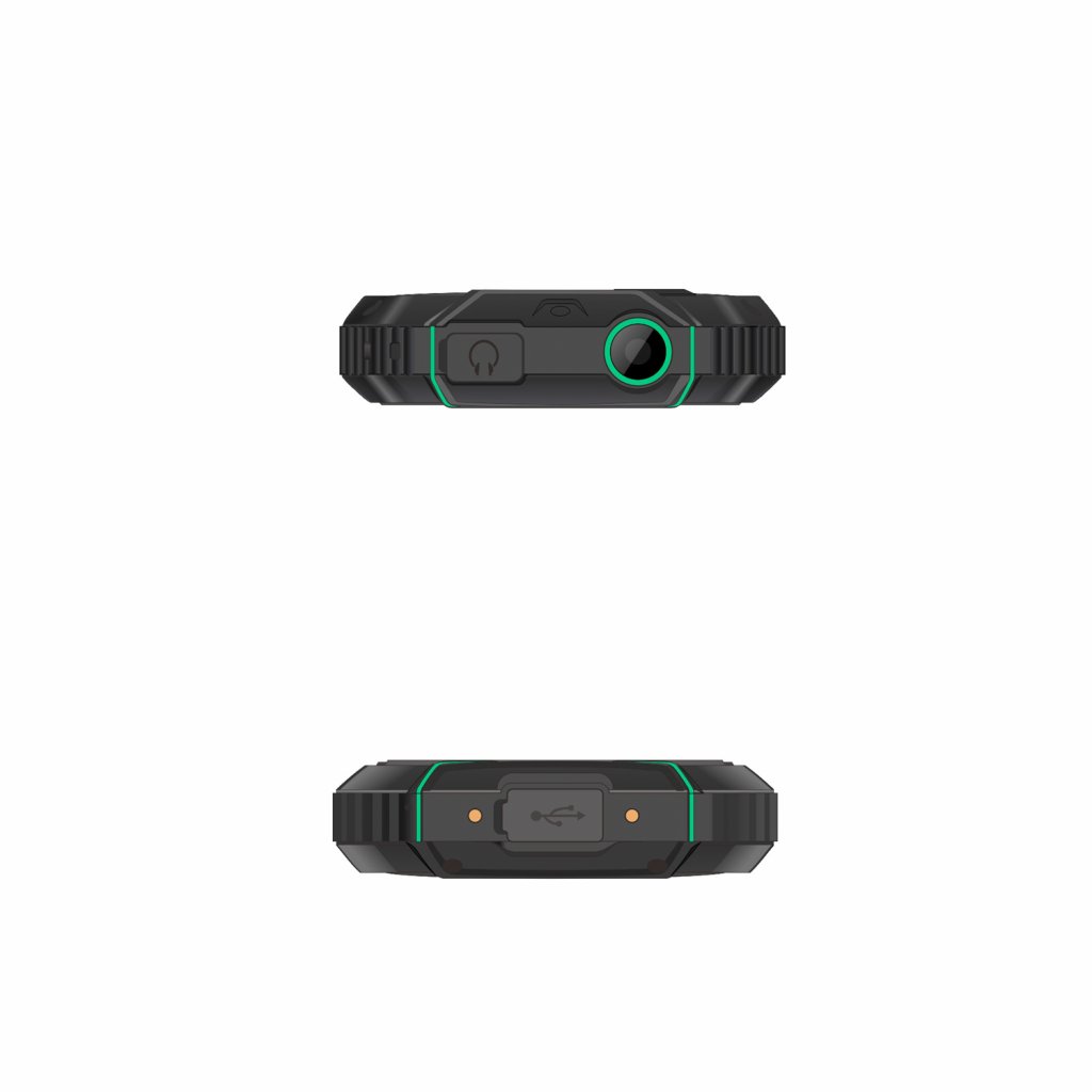 EVOLVEO StrongPhone W4, vodotesný odolný Dual SIM telefón, čierno-zelená 