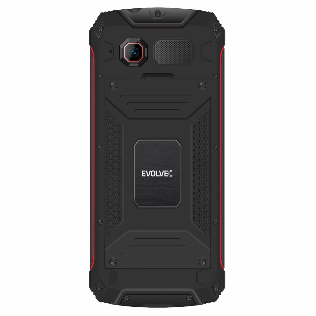EVOLVEO StrongPhone W4, IP68 odolný Dual SIM telefón, 2, 8" LCD, 2500mAh, Powerbanka, čierno-červený 