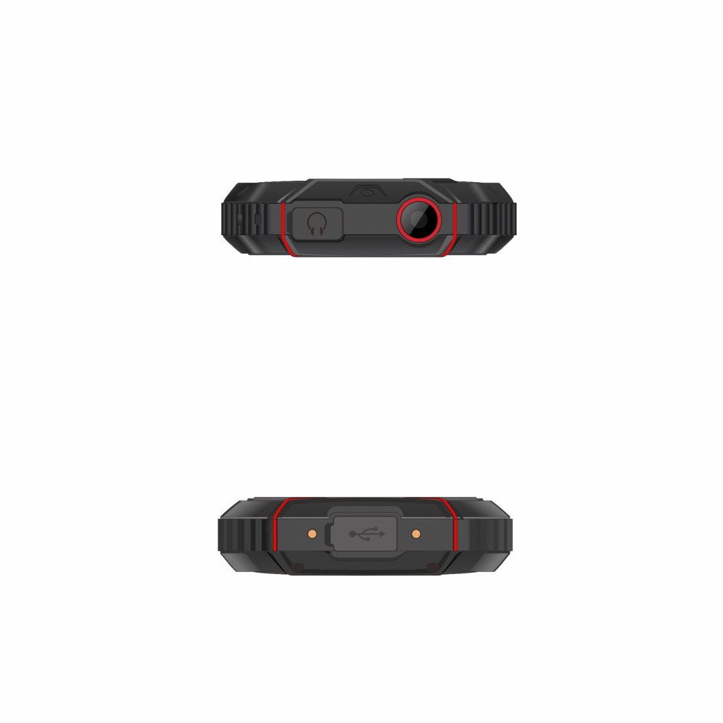 EVOLVEO StrongPhone W4, IP68 odolný Dual SIM telefón, 2, 8" LCD, 2500mAh, Powerbanka, čierno-červený 