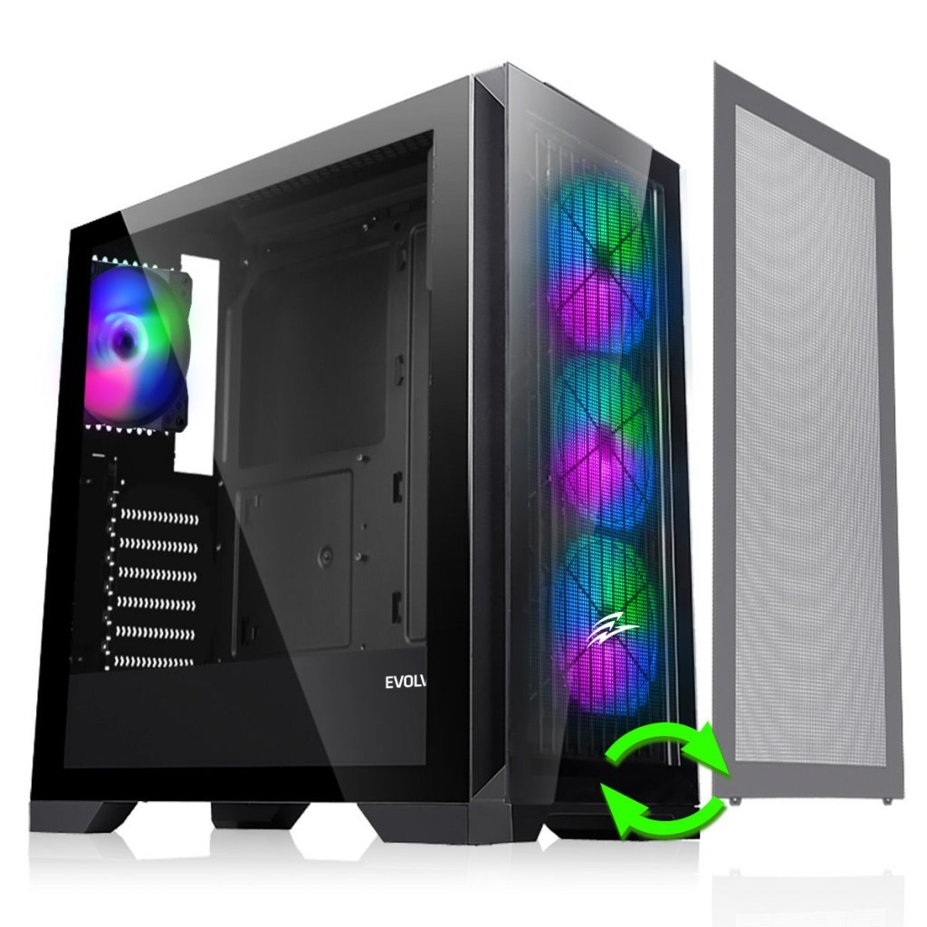 EVOLVEO Ptero Q2+, 2x čelný panel-sklo/ mriežka, 4x
