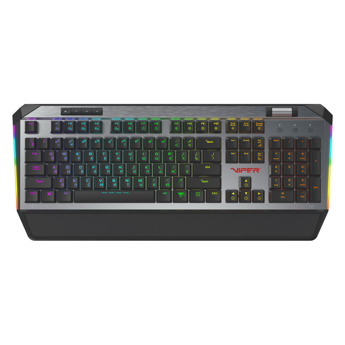 Patriot Viper 765 RGB/ Drôtová USB/ RU layout/ Čierna-strieborná 