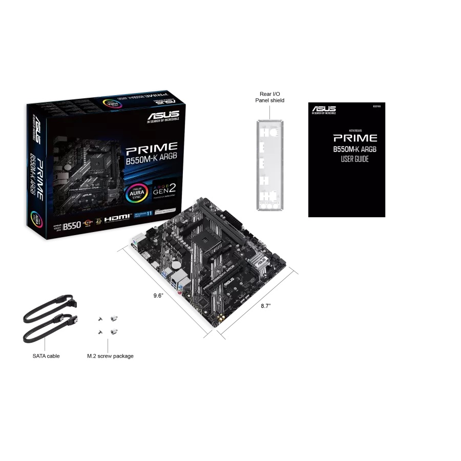 ASUS PRIME B550M-K ARGB/ AM4/ mATX 