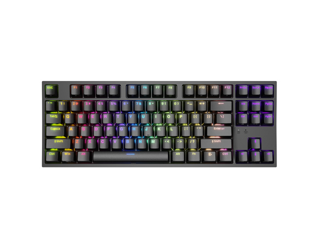 Genesis herní mechanická klávesnice THOR 404/ RGB/ Gateron Yellow Pro/ Drátová USB/ US layout/ Černá