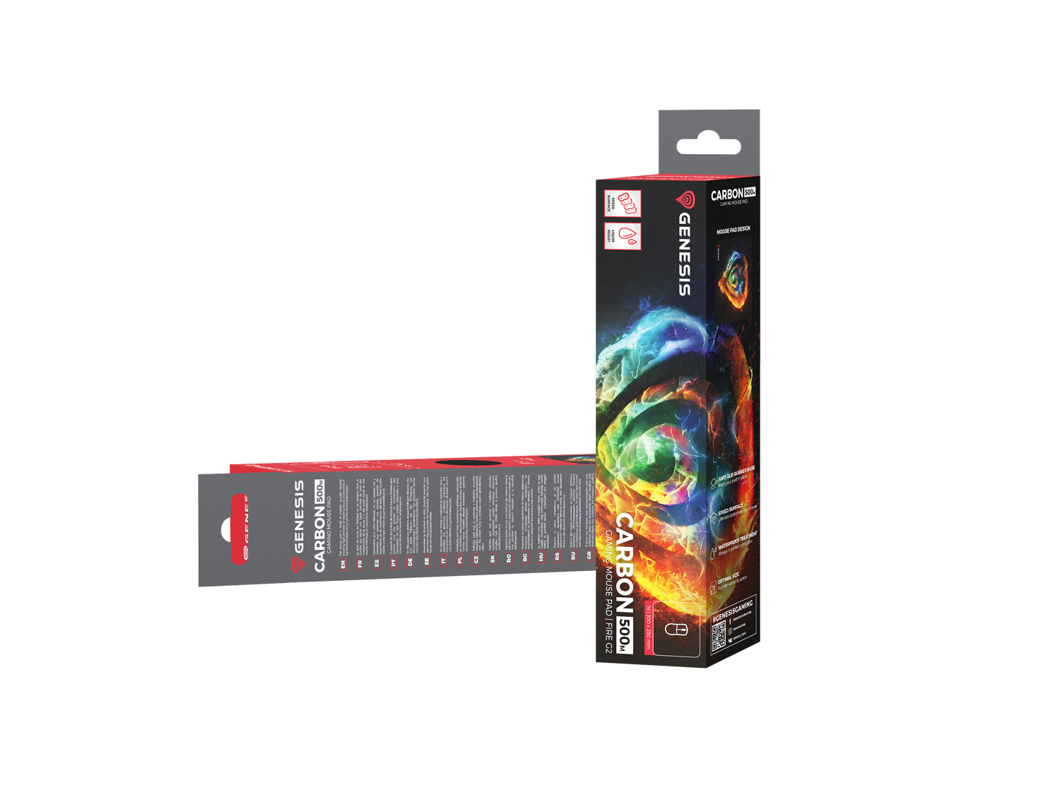 Genesis herná podložka pod myš CARBON 500 M FIRE G2 300x250 mm 