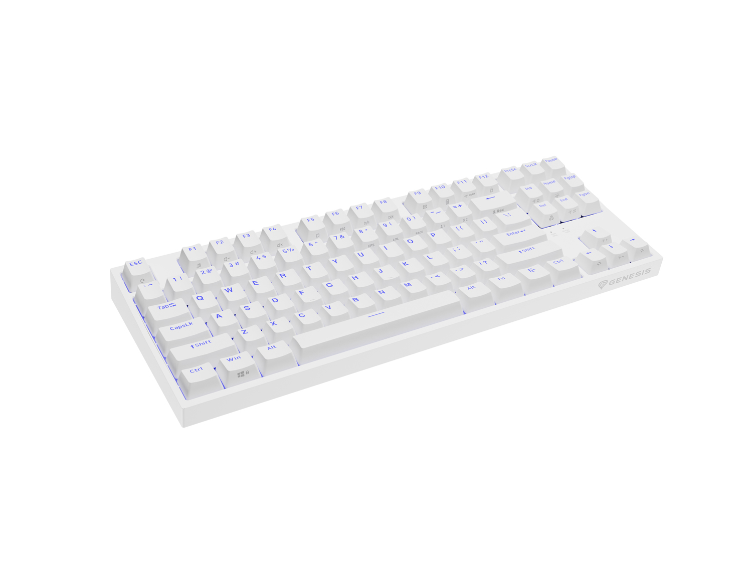 Genesis herná mechanická klávesnica THOR 404/ RGB/ Khail Box Brown/ Drôtová USB/ US layout/ Biela 