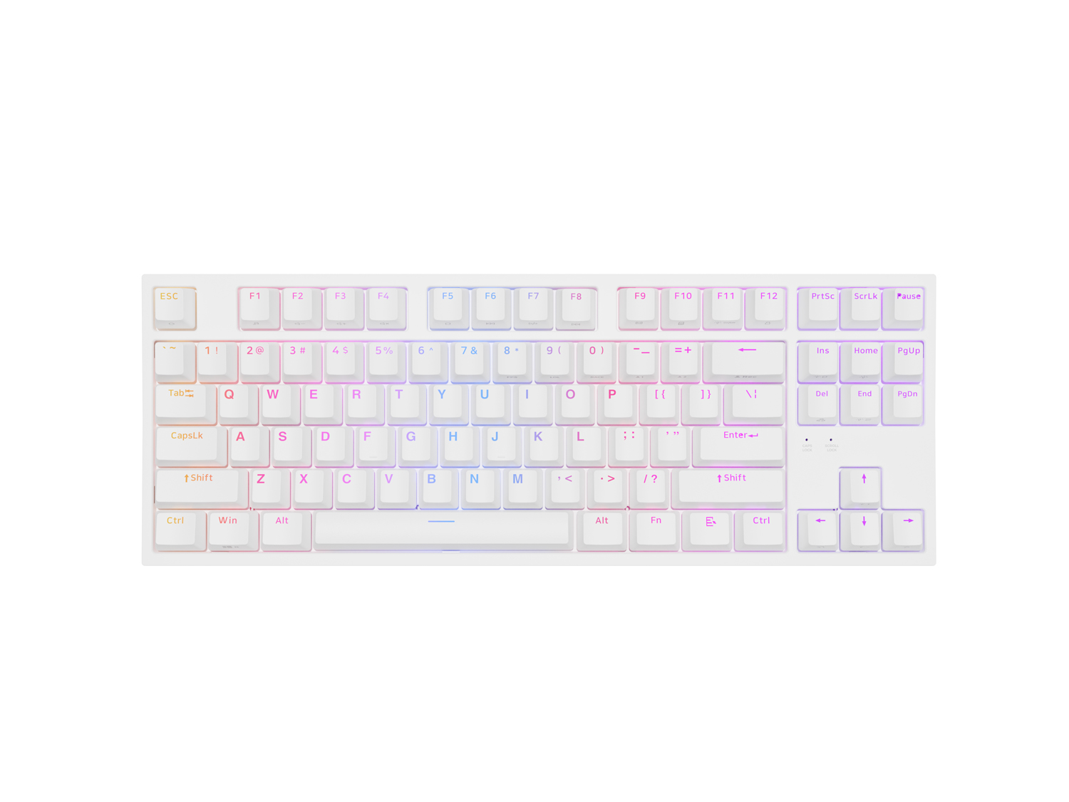 Genesis herná mechanická klávesnica THOR 404/ RGB/ Khail Box Brown/ Drôtová USB/ US layout/ Biela