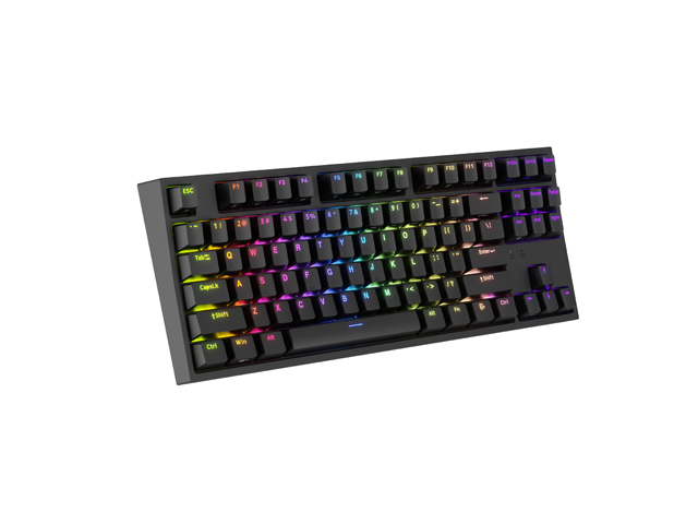 Genesis herná mechanická klávesnica THOR 404/ RGB/ Khail Box Brown/ Drôtová USB/ US layout/ Čierna 
