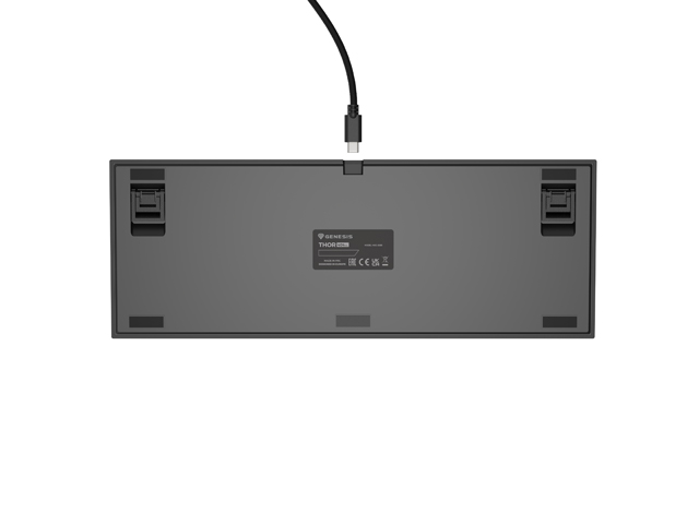 Genesis herná mechanická klávesnica THOR 404/ RGB/ Khail Box Brown/ Drôtová USB/ US layout/ Čierna 