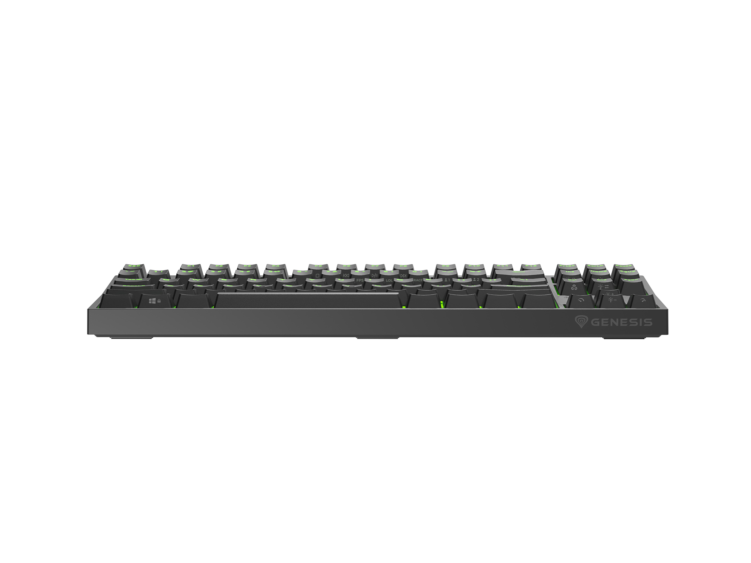 Genesis herná mechanická klávesnica THOR 404/ RGB/ Gateron Yellow Pro/ Drôtová USB/ US layout/ Čierna 