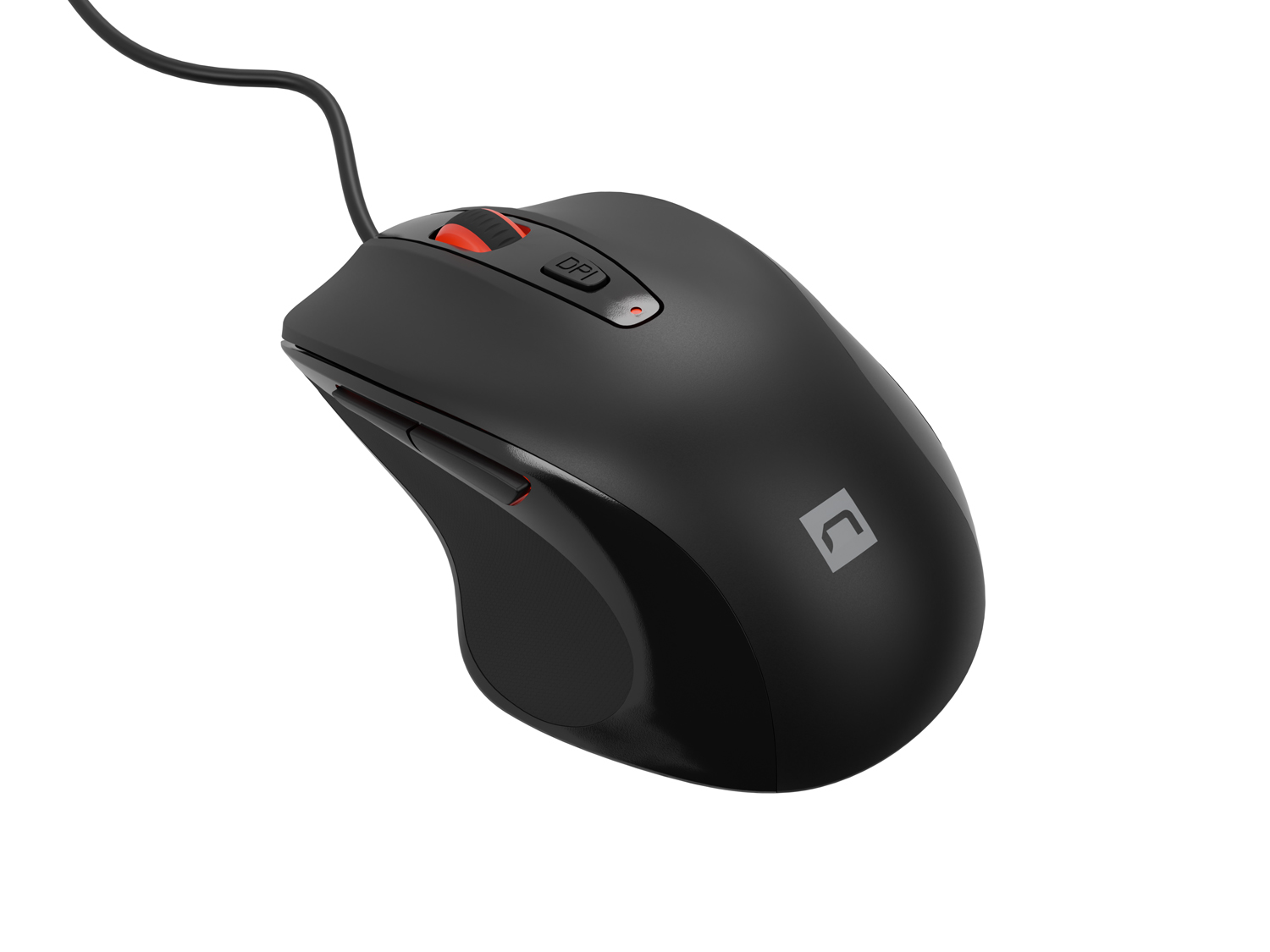 Natec optická myš PIGEON 2/ 4 000 DPI/ Kancelárska/ Optická/ 4 000 DPI/ Drôtová USB/ Čierna