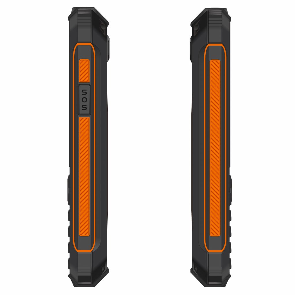 EVOLVEO StrongPhone Z6, vodotesný odolný Dual SIM telefón, čierno-oranžová 