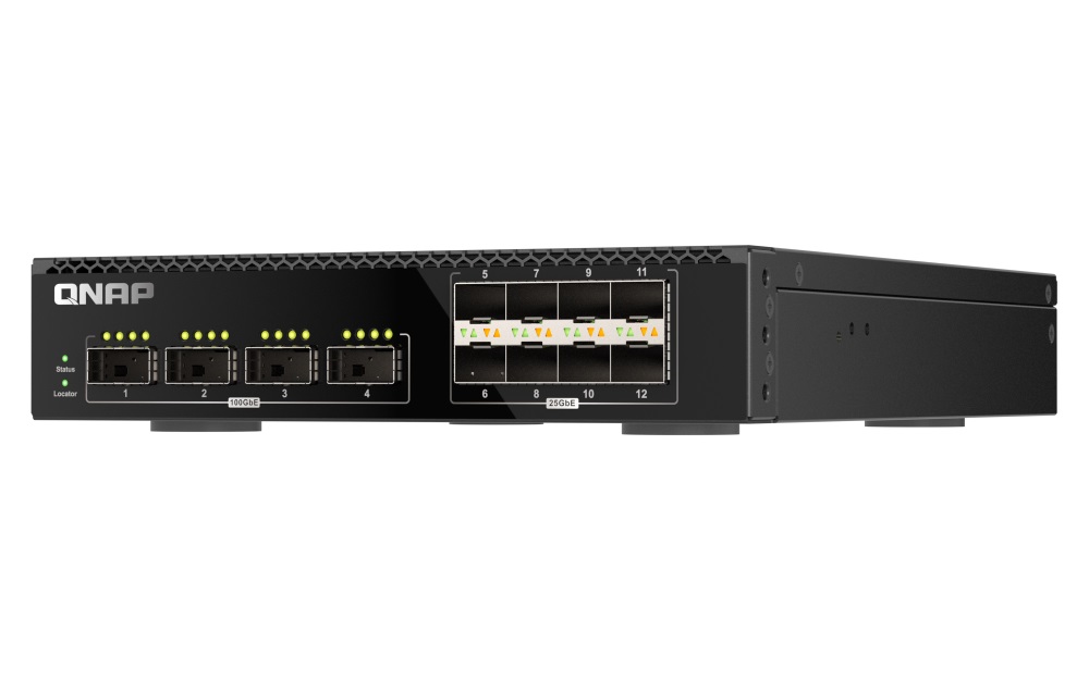 QNAP riadený switch QSW-M7308R-4X (4x 100GbE porty + 8x 25GbE porty, polovičná šírka) 