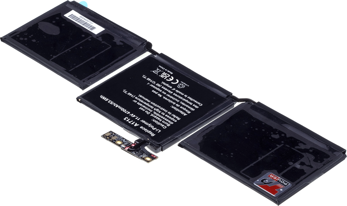 Batéria T6 Power pre Apple MacBook Pro 13" Retina 2016, 2017, 4700mAh, 53, 6Wh, 3cell, Li-pol 