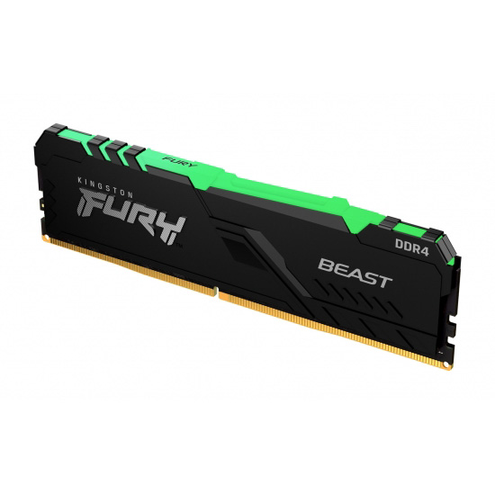 Kingston FURY Beast/ DDR4/ 16GB/ 3200MHz/ CL16/ 1x16GB/ RGB/ Black 