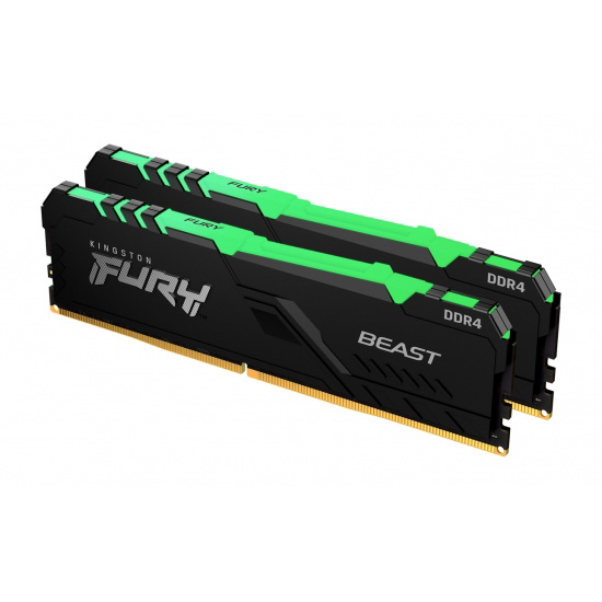 Kingston FURY Beast/ DDR4/ 16GB/ 3600MHz/ CL17/ 2x8GB/ RGB/ Black 