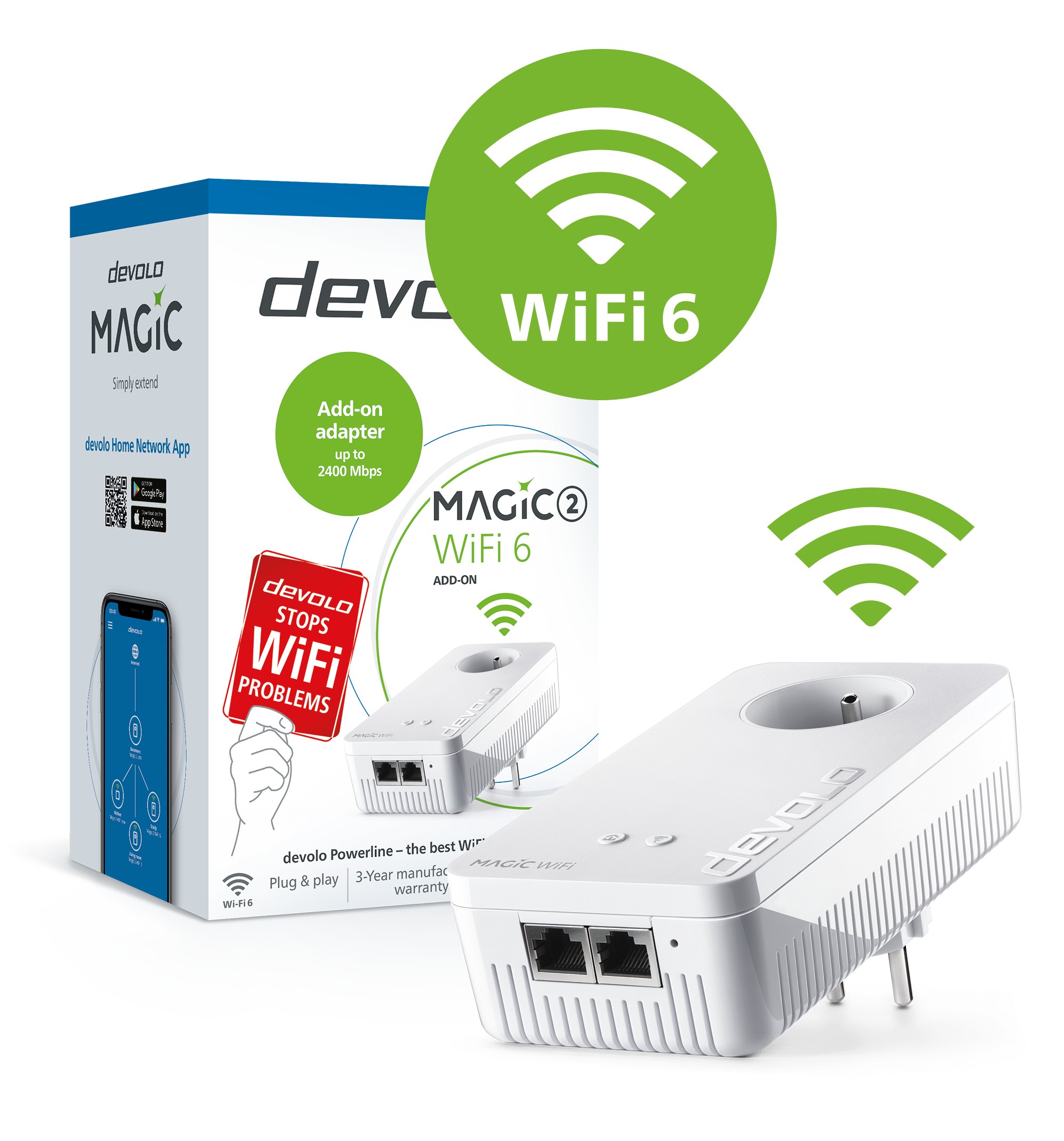 Devolo Magic 2 WiFi 6 Addition rozširujúci modul 2400 Mbps