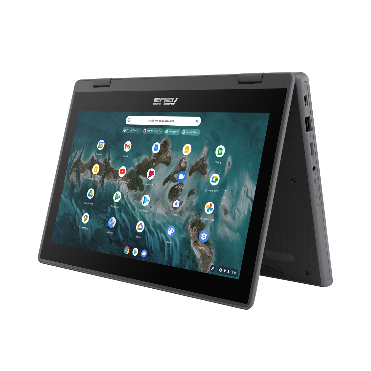 ASUS Chromebook CR11 Flip/ CR1100FKA/ N5100/ 11, 6"/ 1366x768/ T/ 8GB/ 64GB eMMC/ UHD/ Chrome/ Gray/ 2R 