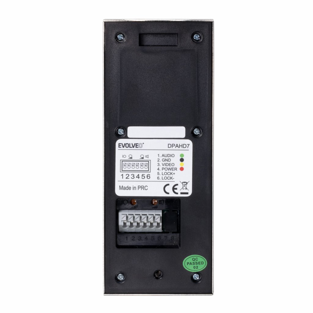 EVOLVEO DoorPhone AHD7, Sada domáceho WiFi videotelefónu s ovládaním brány alebo dverí, čierny monitor 