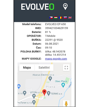 EVOLVEO EasyPhone FS, vyklápací mobilný telefón 2.8" pre seniorov s nabíjacím stojanom (červená farba 