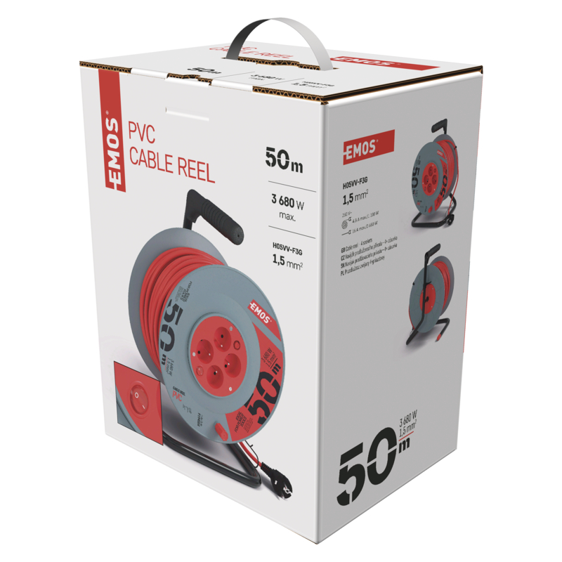 EMOS PVC kábel 50M, 4Z, 1, 5MM s vypínačom 