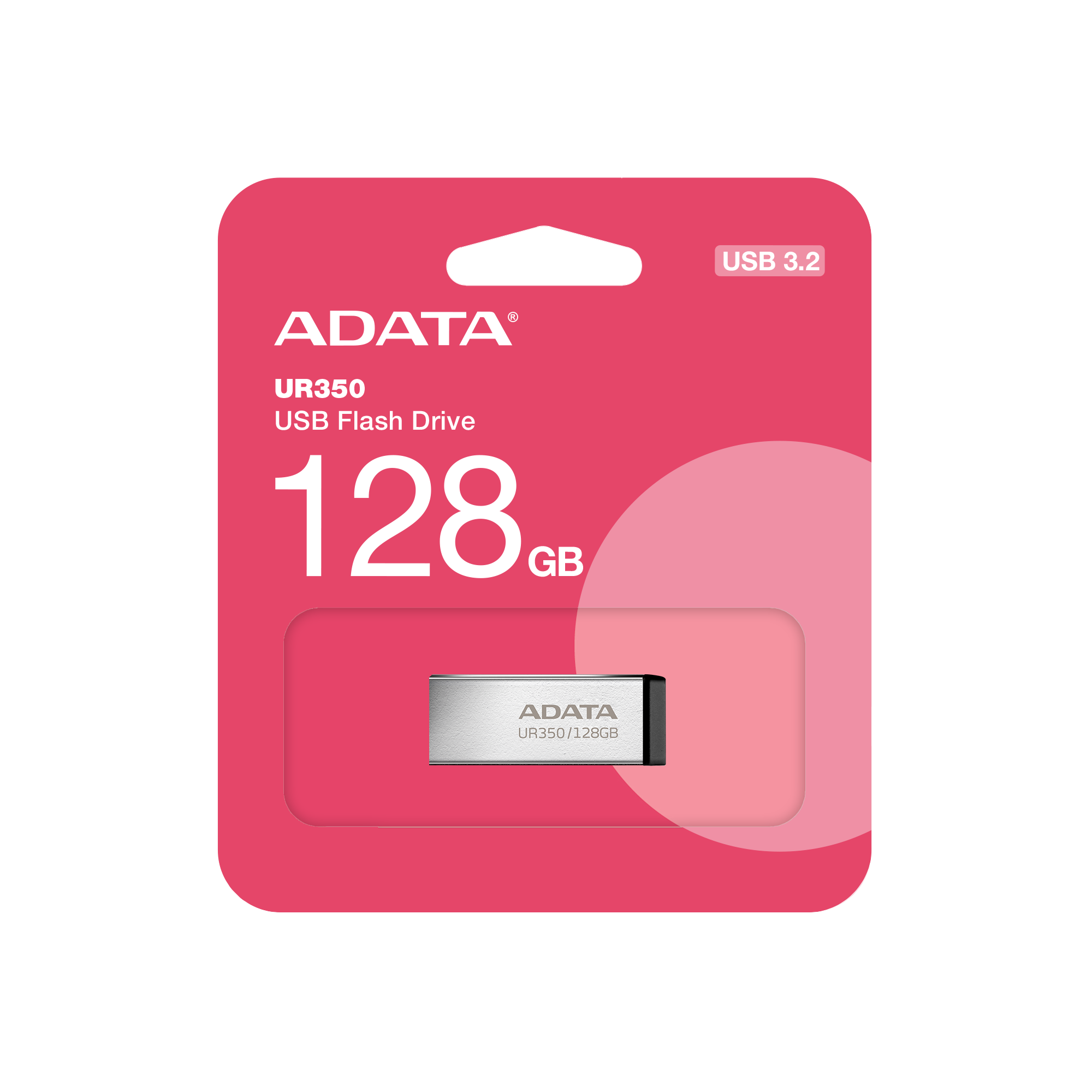 ADATA UR350/ 128GB/ USB 3.2/ USB-A/ Čierna 
