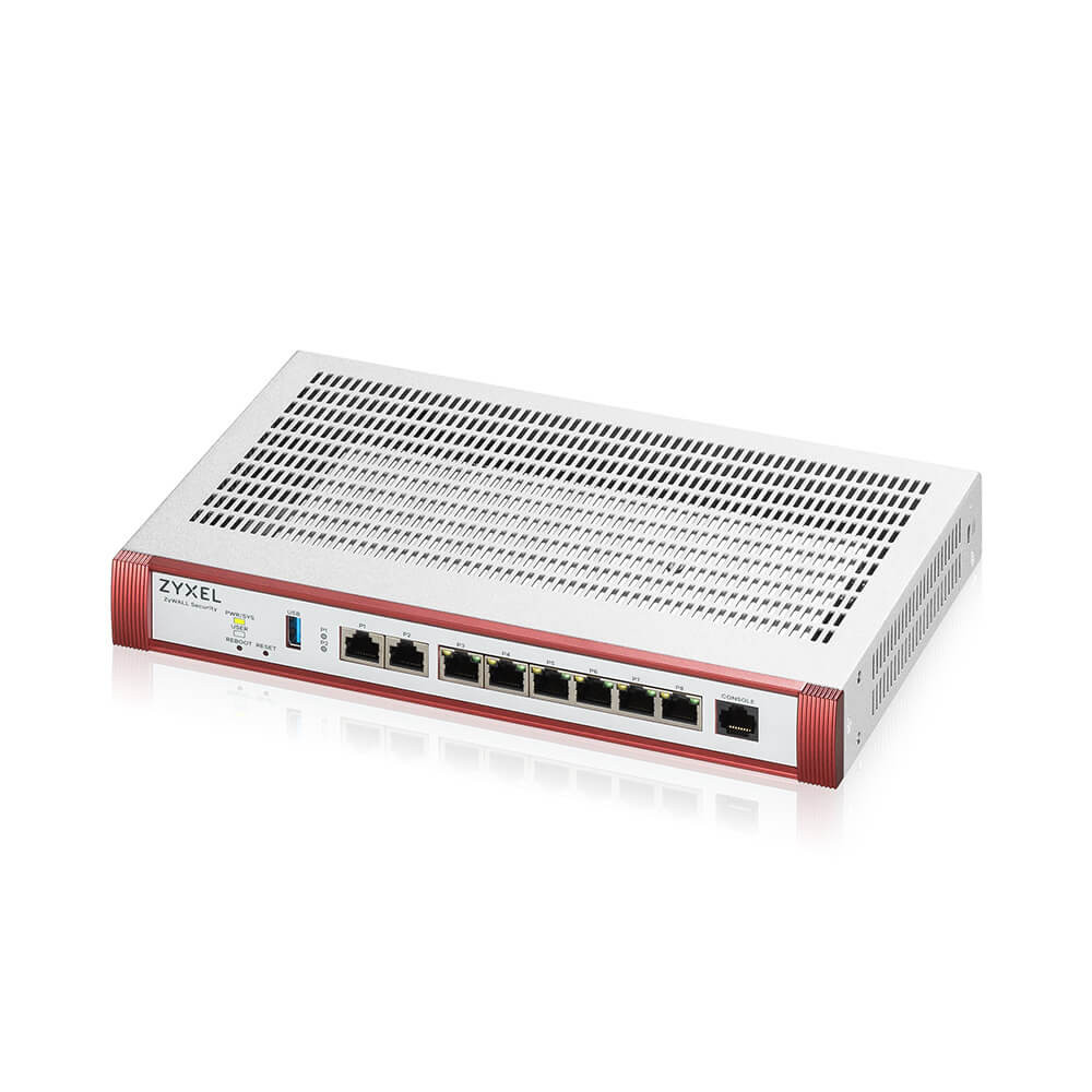 ZYXEL USG Flex 200H, 2*2.5Gig., 6*1G, USB, PoE, 1 dev. 