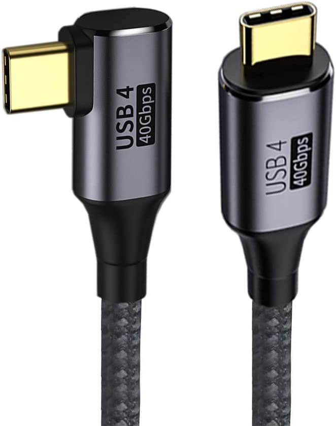 PremiumCord USB4 Gen 3x2 40Gbps 8K@60Hz 240W, Thunderbolt, 0, 8m zahnutý 