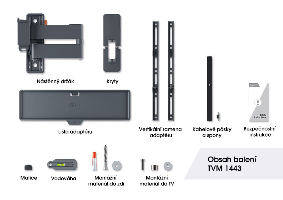 Vogel&quot;s TVM1443, TV rameno s 3 kĺbmi pre displeje 32-65", 25 kg 