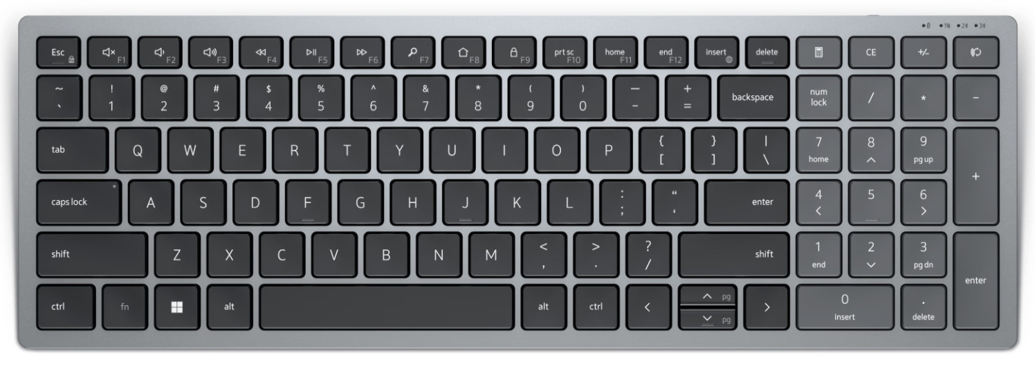 Dell KB740/ Bezdrôtová Bluetooth/ CZ layout/ Sivá