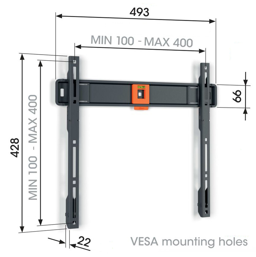 Vogel&quot;s TVM 1403, fixný TV držiak pre obrazovky 32-77", 50 kg 
