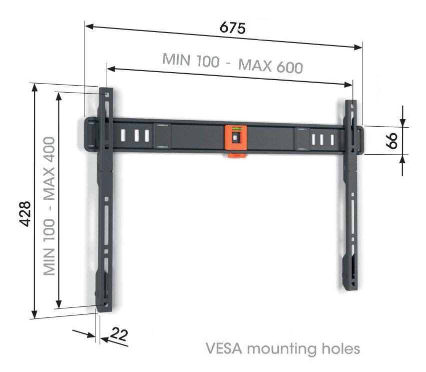Vogel&quot;s TVM 1603, fixný TV držiak pre obrazovky 40-100", 75 kg 