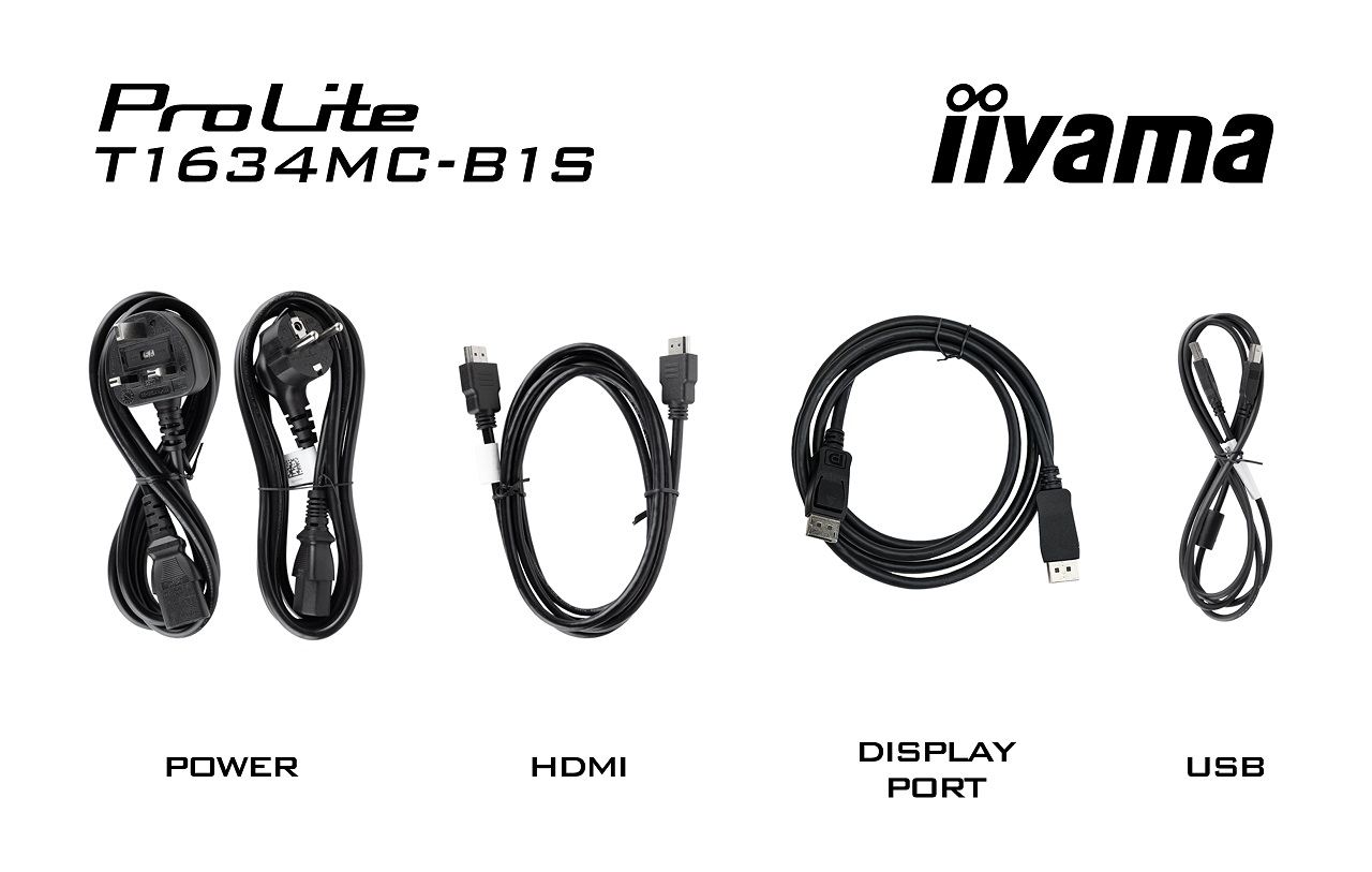 16" iiyama T1634MC-B1S: PCAP, FHD, HDMI, DP 
