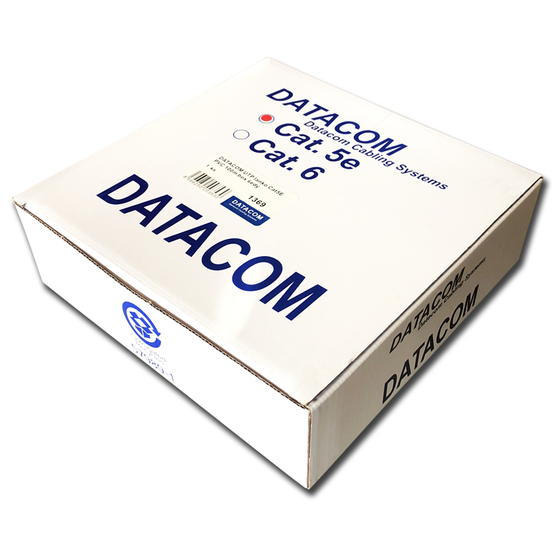 DATACOM UTP flex, Cat5e PVC, šedý, 100m, lanko 