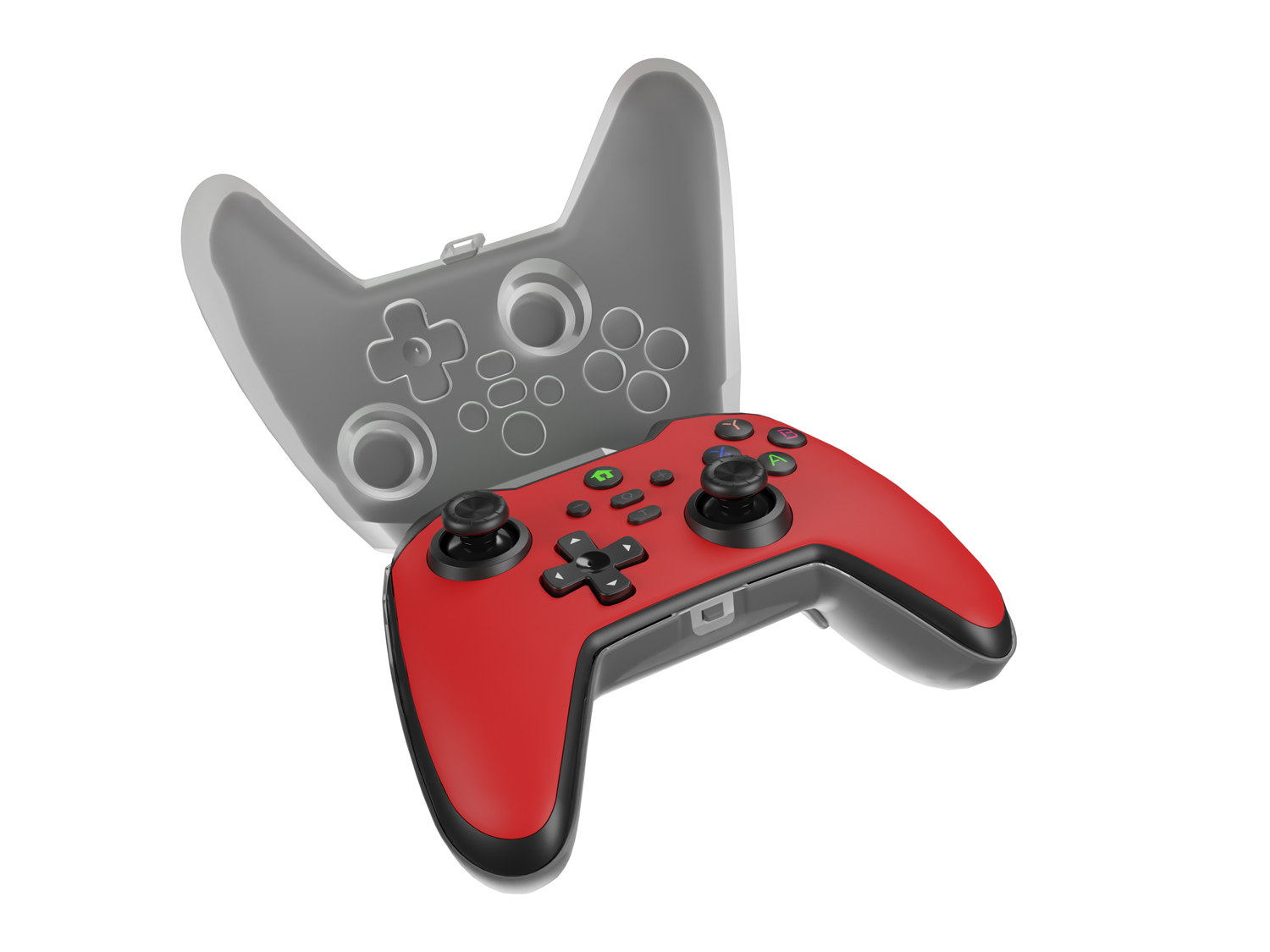 Bezdrôtový gamepad Genesis MANGAN 400 pre PC/ Switch/ Mobil, červený 