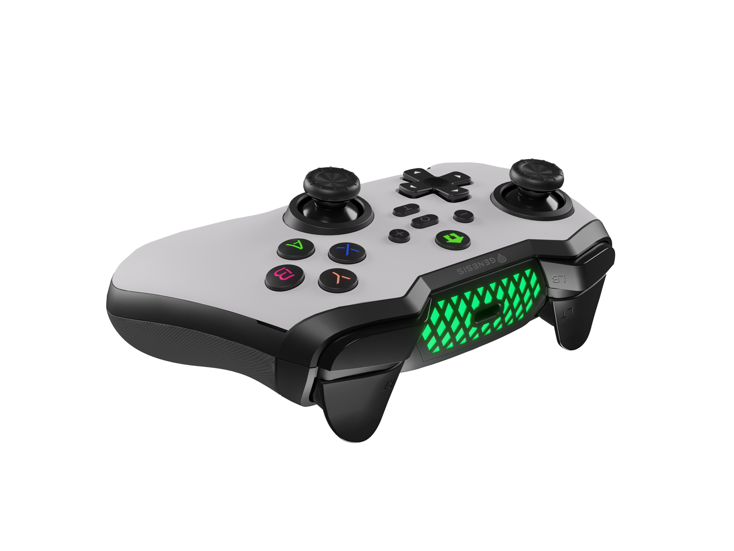 Bezdrôtový gamepad Genesis MANGAN 400 pre PC/ Switch/ Mobil, biely 