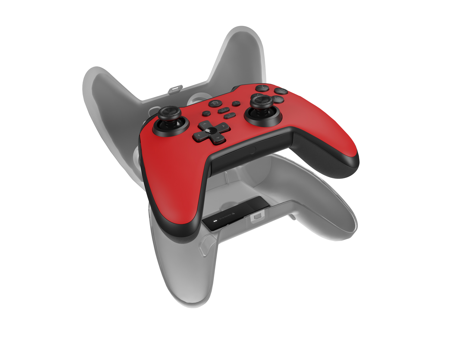 Bezdrôtový gamepad Genesis MANGAN 400 pre PC/ Switch/ Mobil, červený 