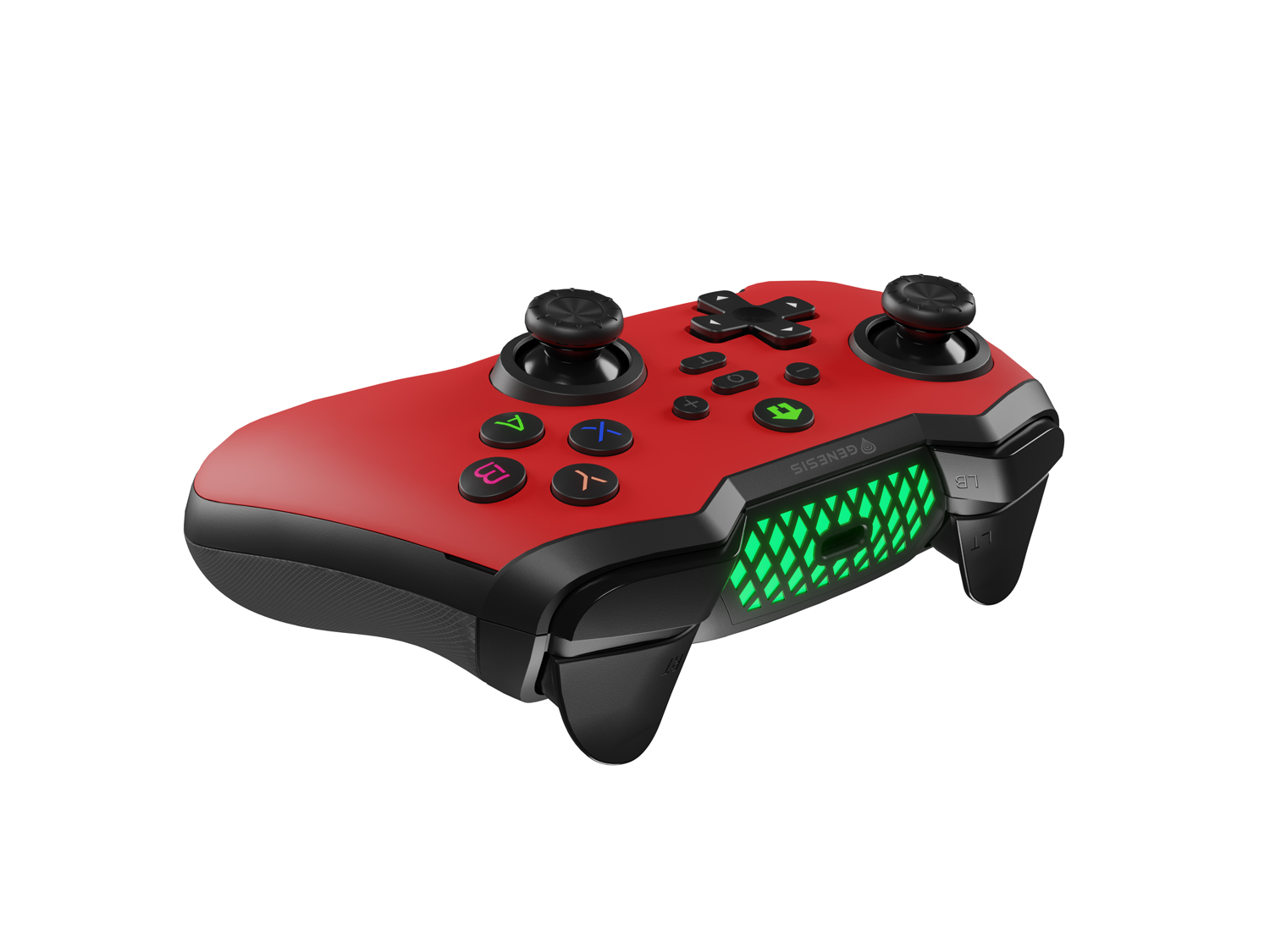 Bezdrôtový gamepad Genesis MANGAN 400 pre PC/ Switch/ Mobil, červený 