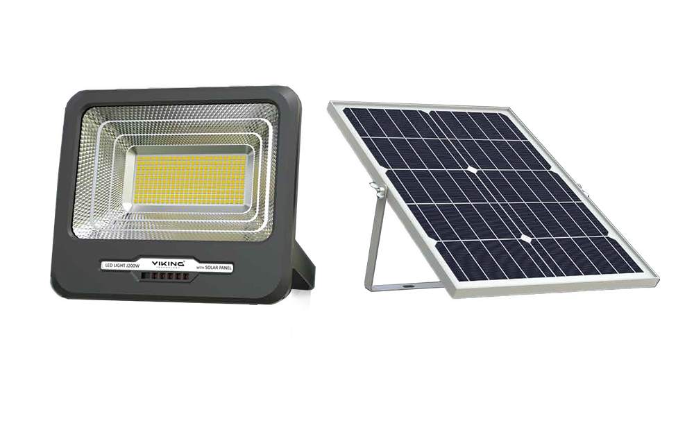 Viking venkovní solární LED světlo J200W se solárním panelem 