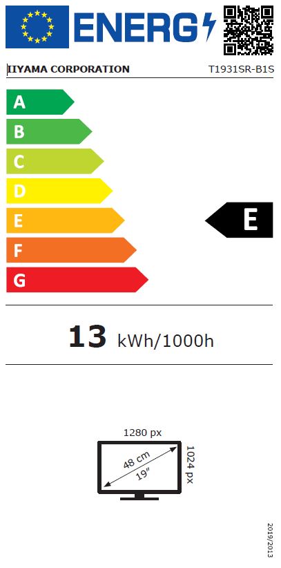 19" iiyama T1931SR-B1S: SXGA, IPS, 250cd, RES 