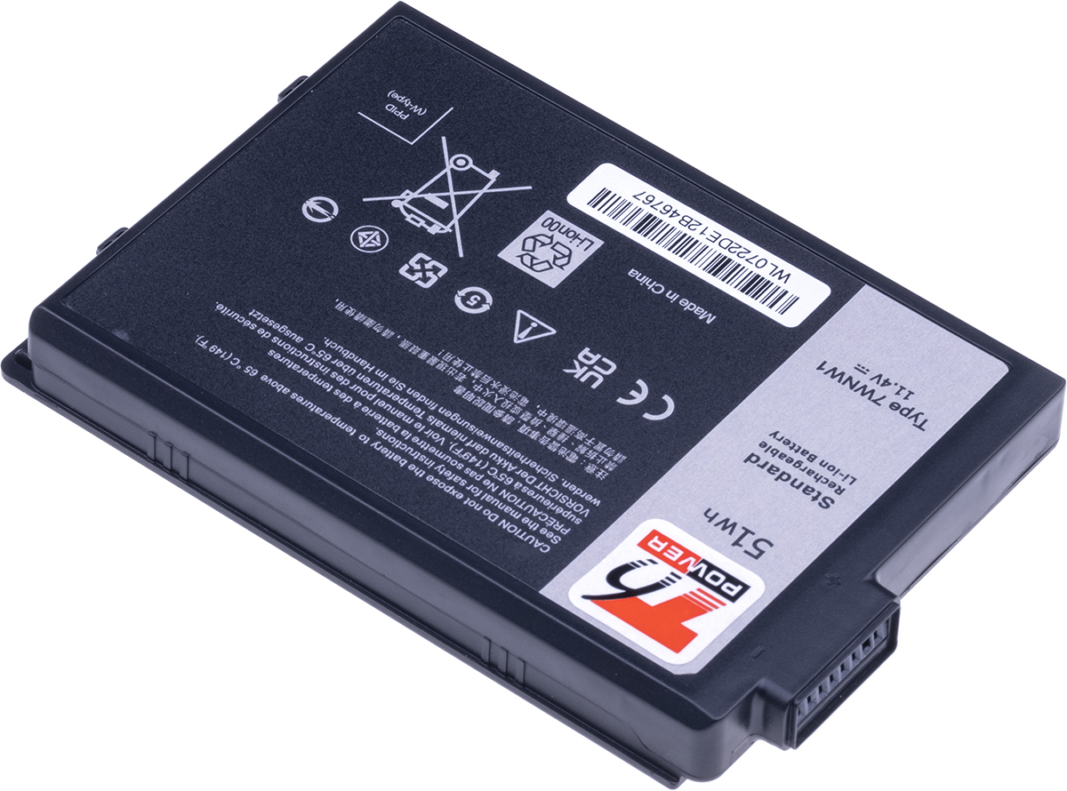 Batéria T6 Power Dell Latitude 5420, 5424, 7424 Rugged, 4475mAh, 51Wh, 3cell, Li-ion 