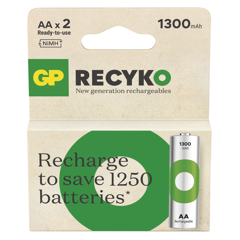 GP Nabíjací bat. ReCyko 1300 AA (HR6) - 2ks 
