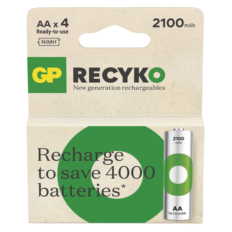 GP Nabíjací bat. ReCyko 2100 AA (HR6) - 4ks 