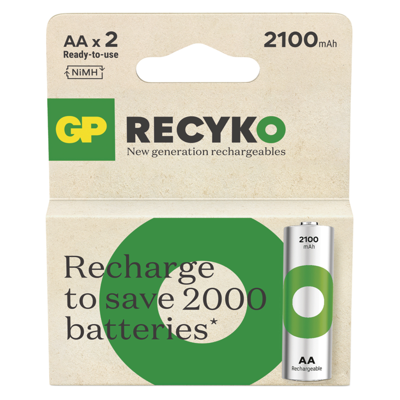 GP Nabíjací bat. ReCyko 2100 AA (HR6) - 2ks 